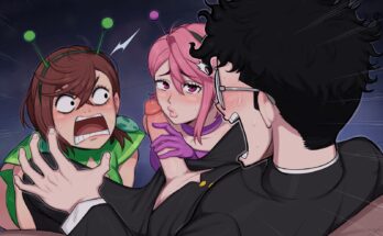 Momo Ayase and Aira Shiratori in Okarun’s Wet Dream by afrobull Dandadan 2