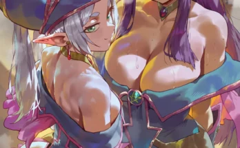 frieren and fern as dark magician girl by shexyo – sousou no frieren x yu-gi-oh!