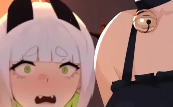 Eloise and Saki Rule34 Animation by The Atko – Halloween Hentai 13