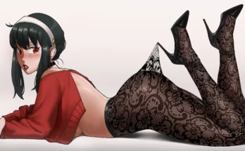 yor lace pantyhose hooked on heel by echosaber – spy x family 1