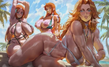 Orihime, Nami and Rangiku by Shexyo - One Piece X Bleach Hentai 3